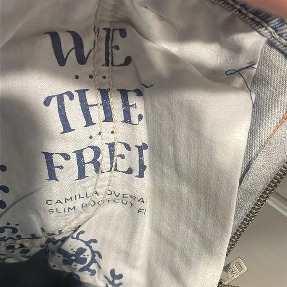 Free People Camilla Bootcut Denim Overalls - Picture 7 of 7